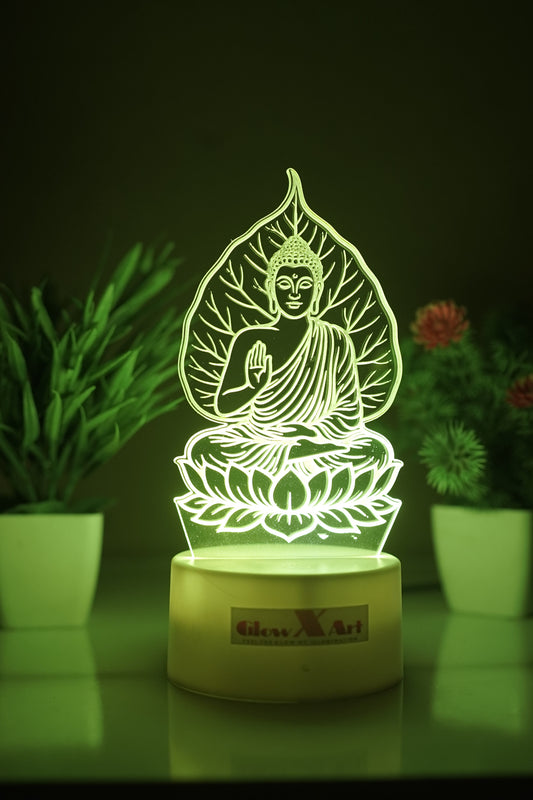 Gautam Buddha Multicolor 3D LED Illusion Lamp – Glow X Art