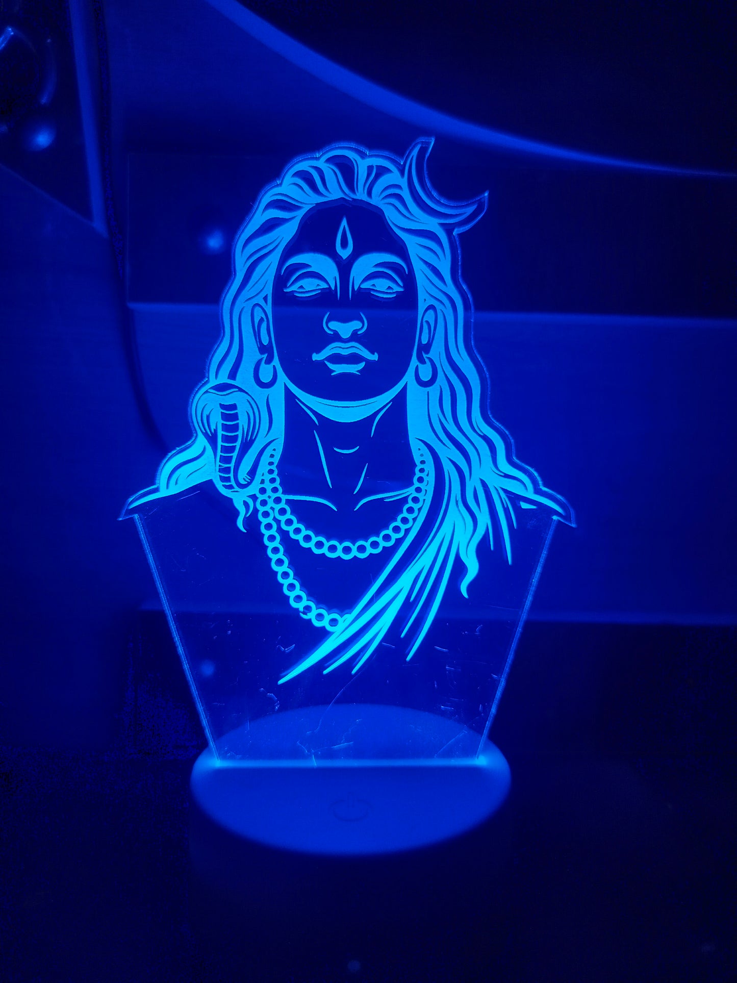 Adiyogi Mahadev 3D LED Illusion Lamp – Glow X Art