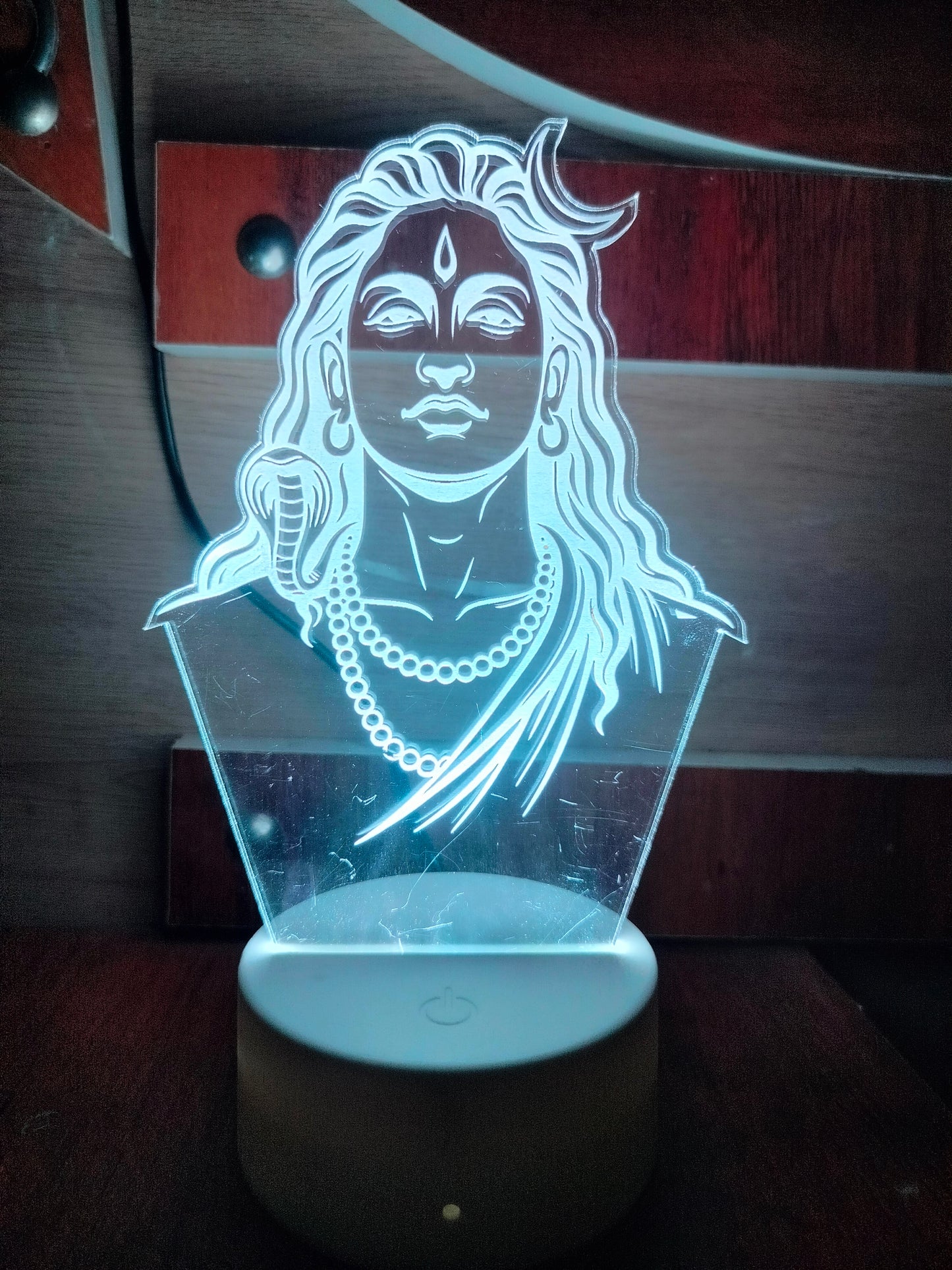 Adiyogi Mahadev 3D LED Illusion Lamp – Glow X Art
