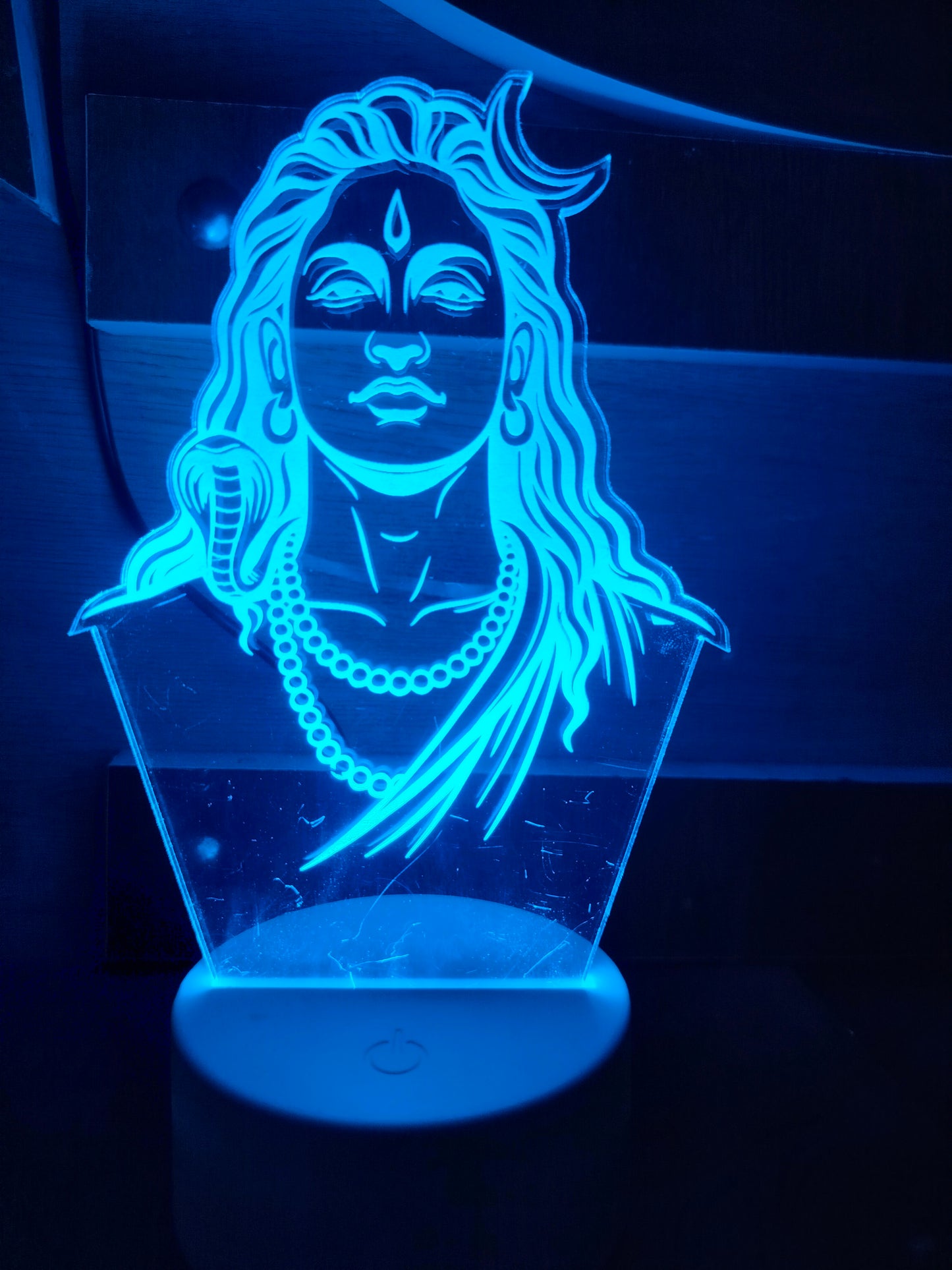 Adiyogi Mahadev 3D LED Illusion Lamp – Glow X Art
