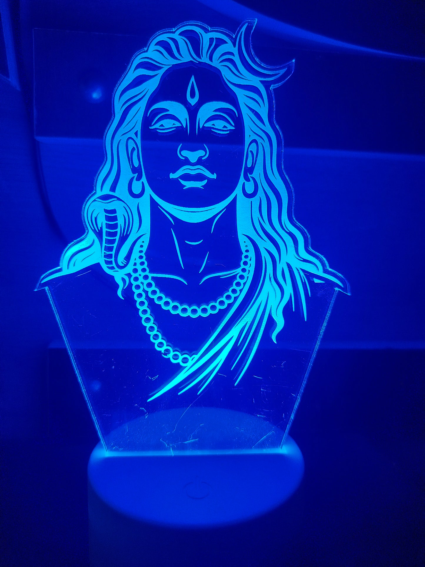 Adiyogi Mahadev 3D LED Illusion Lamp – Glow X Art