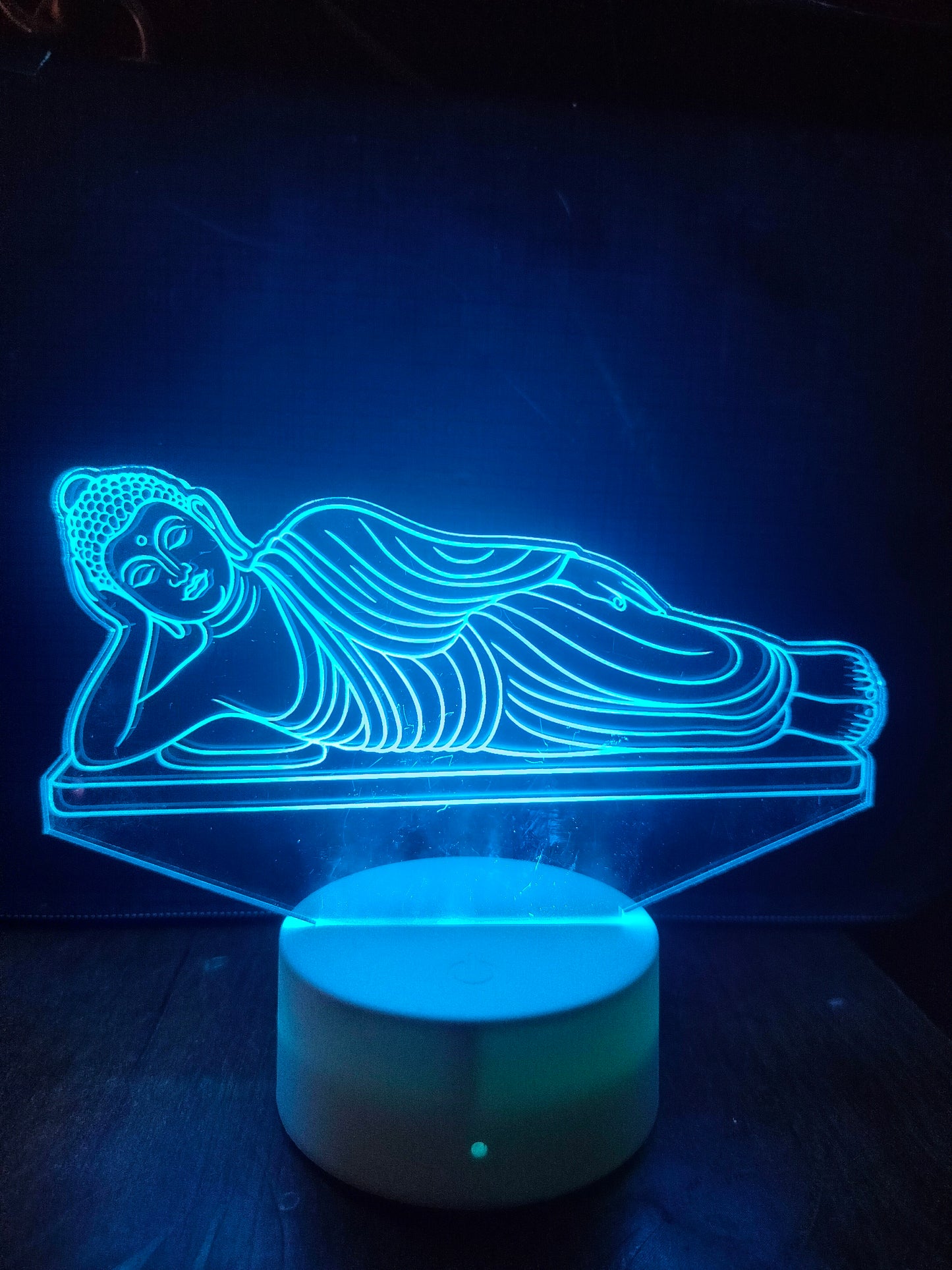 Buddha Reclining Multicolor 3D LED Illusion Lamp – Glow X Art