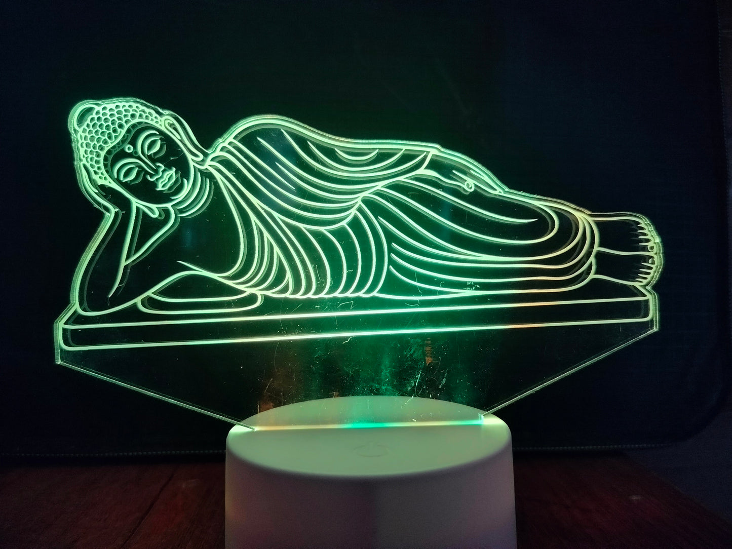Buddha Reclining Multicolor 3D LED Illusion Lamp – Glow X Art