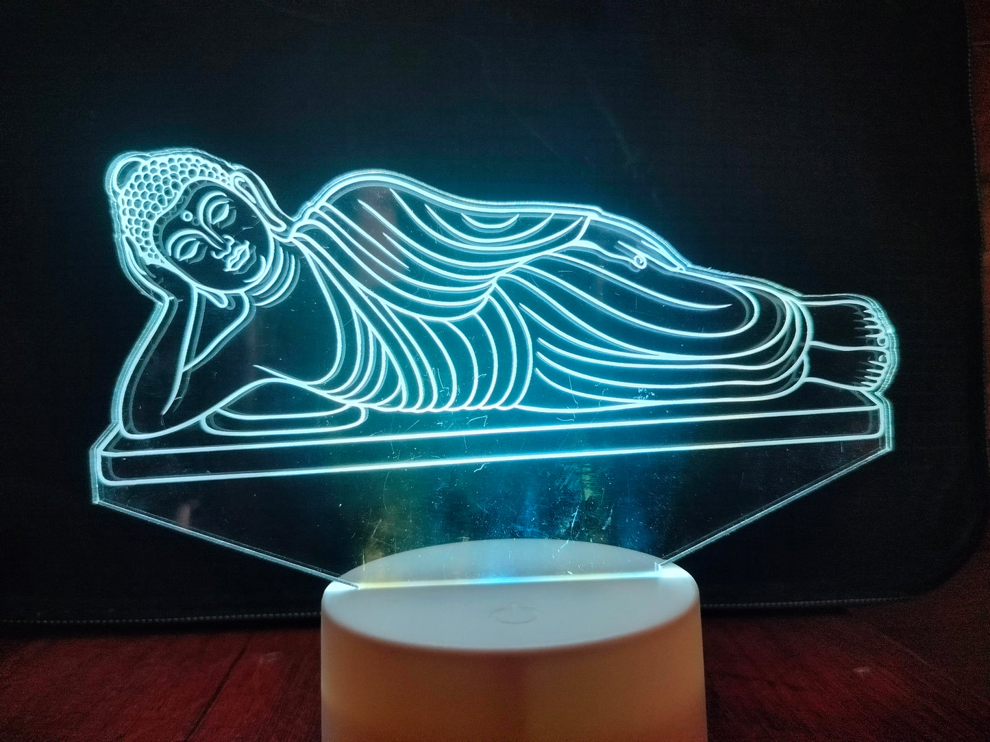 Buddha Reclining Multicolor 3D LED Illusion Lamp – Glow X Art