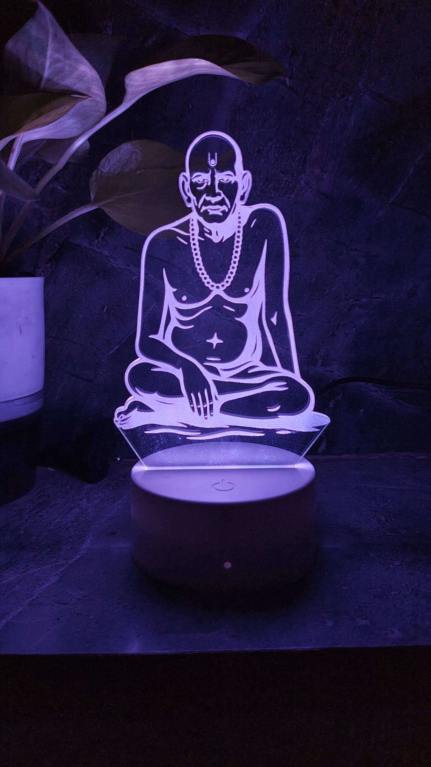 ποΈ Swami Samarth 3D LED Illusion Lamp β Divine Energy | 7 Color Glow | Premium Gift Box