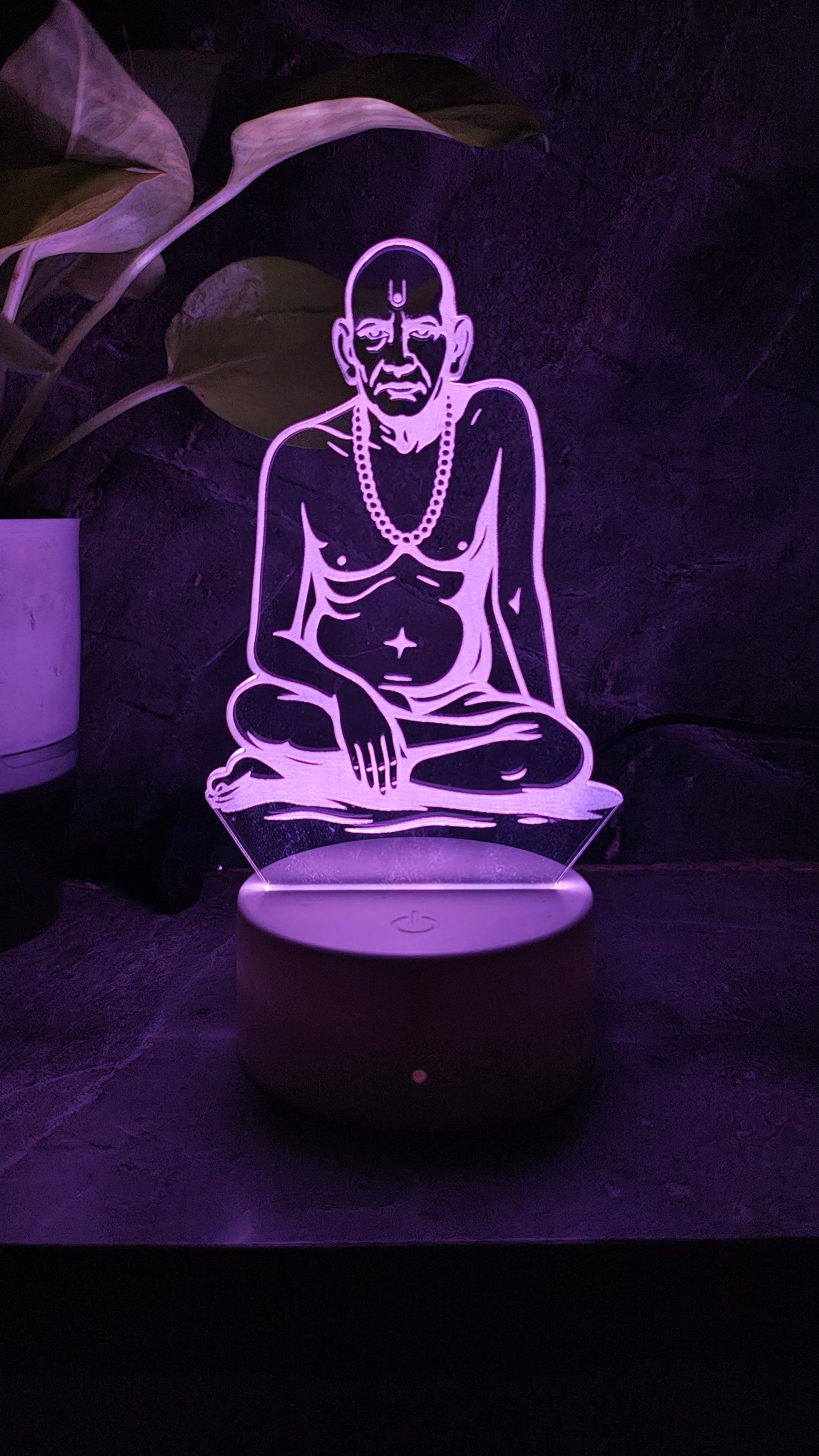 ποΈ Swami Samarth 3D LED Illusion Lamp β Divine Energy | 7 Color Glow | Premium Gift Box