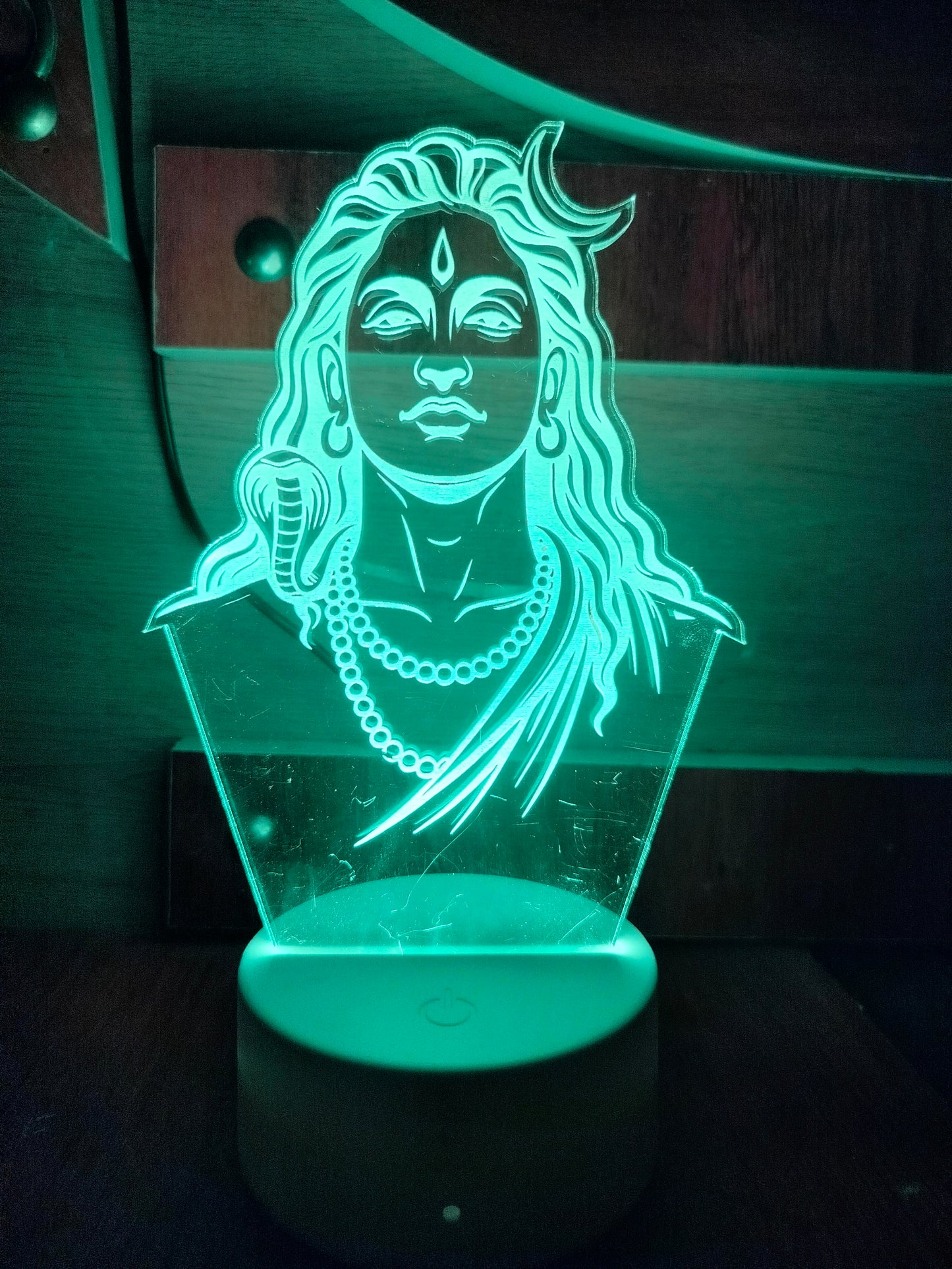 Adiyogi LED lamp as gift for loved one
Spiritual LED lamp gift box presentation
Adiyogi night light shown with ribbon gift wrap
Perfect gift LED lamp for Diwali or birthday