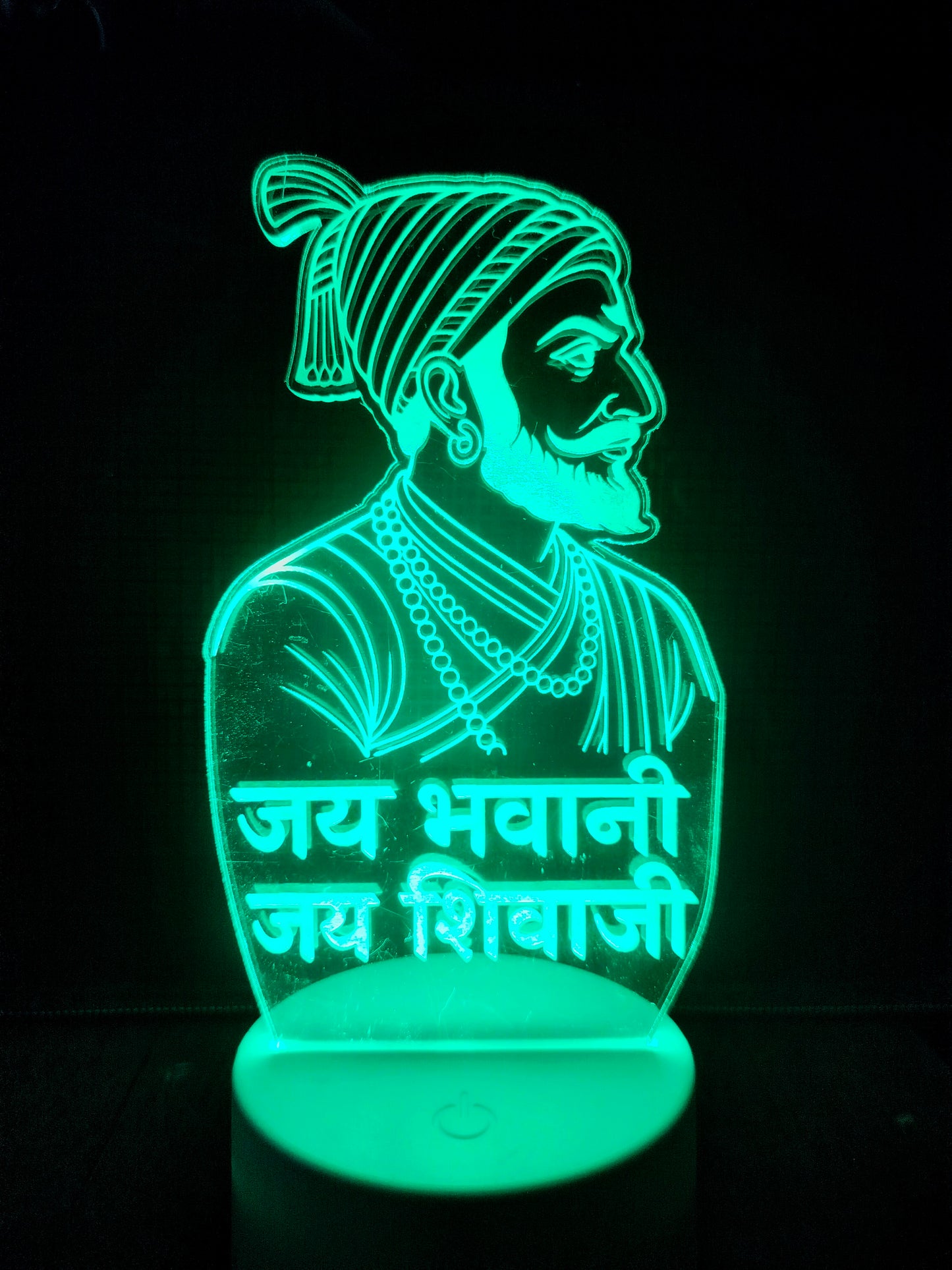 Shivaji Maharaj lamp packed in gift wrapping
LED lamp ready for gifting with decorative bag
Spiritual gift item wrapped for festival
Glowxart Shivaji lamp in gift-ready packaging