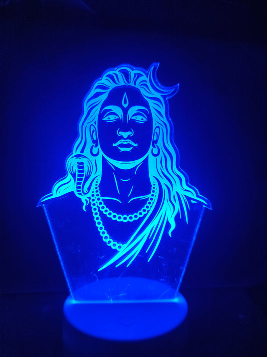 Adiyogi 3D LED lamp glowing in dark room
Spiritual illusion night light of Adiyogi
Laser-etched Adiyogi acrylic glowing with LED
Adiyogi night lamp for meditation room