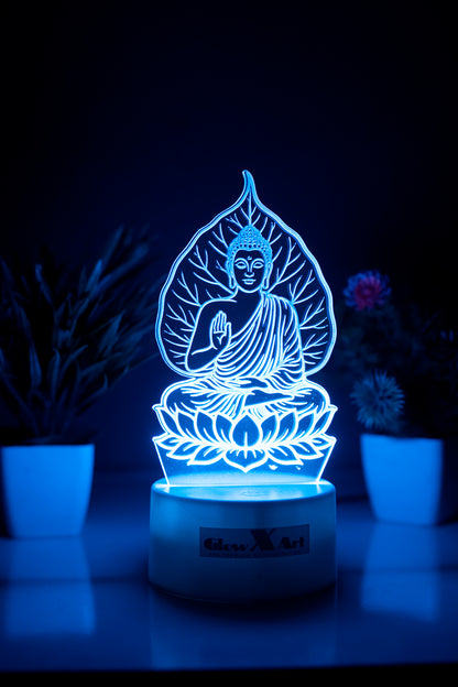 Gautam Buddha Multicolor 3D LED Illusion Lamp – Glow X Art