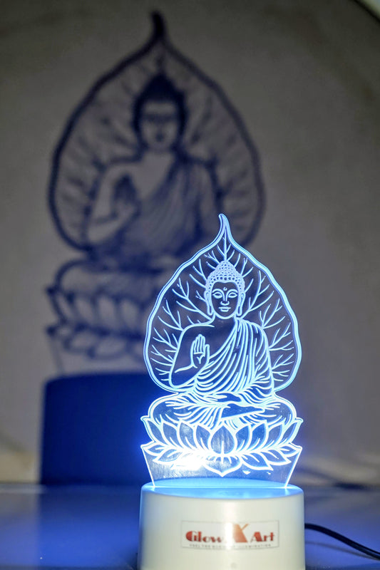Gautam Buddha Multicolor 3D LED Illusion Lamp – Glow X Art