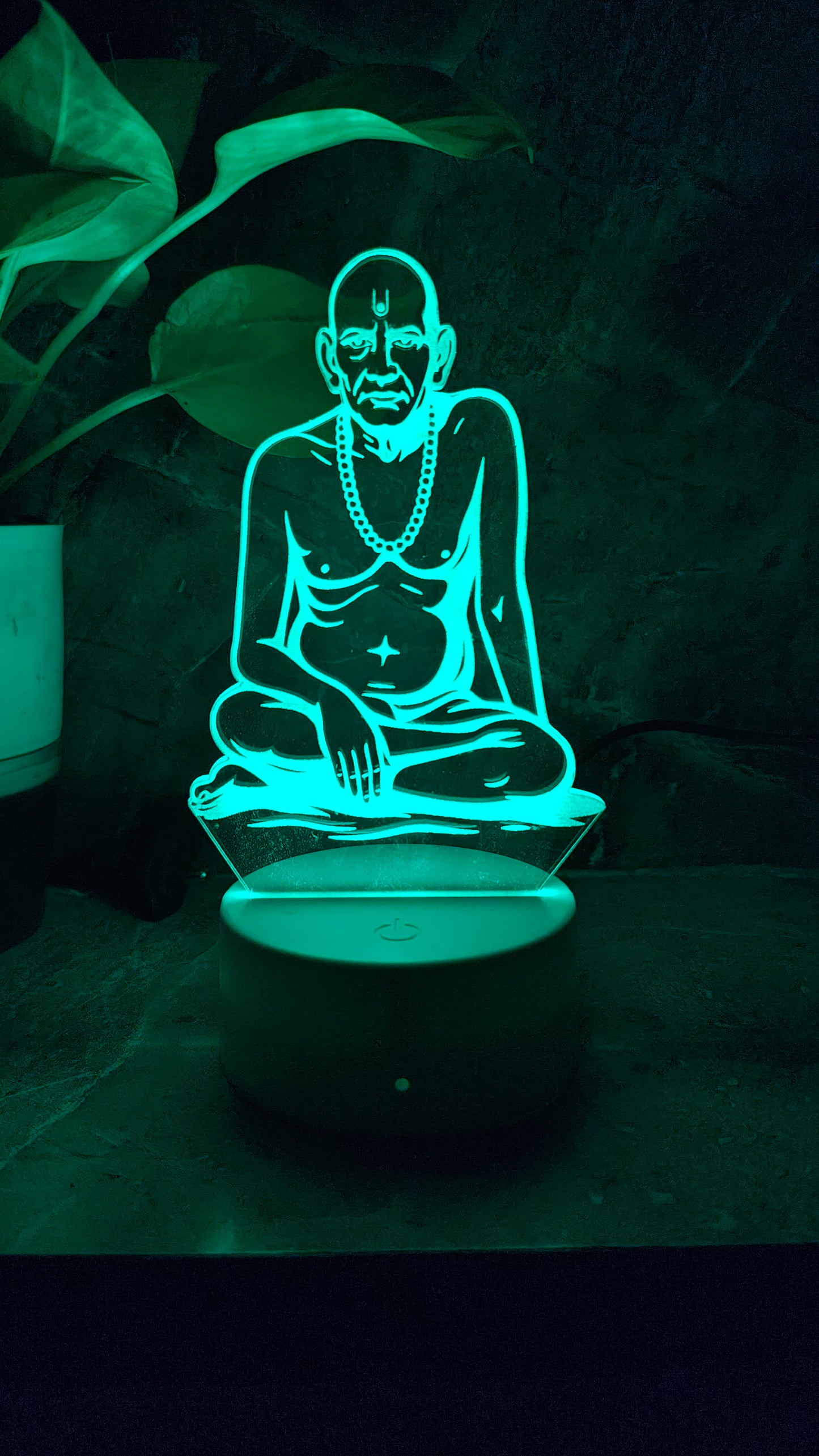 🕉️ Swami Samarth 3D LED Illusion Lamp – Divine Energy | 7 Color Glow | Premium Gift Box