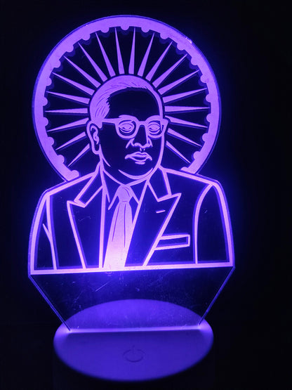 Glowxart Ambedkar LED lamp with packaging box

3D illusion light of Ambedkar and Ashok Chakra with gift box

Portrait night lamp set of Dr. Ambedkar with brand box

Unboxed view of Babasaheb Ambedkar LED lamp