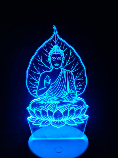Gift-ready Buddha under tree LED lamp

Spiritual decor lamp packed for gifting

Glowxart LED lamp featuring Buddha in enlightenment pose

Packed gift box of peepal tree Buddha lamp

