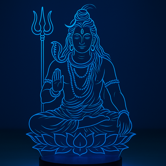 Lord Shiva Multicolor 3D LED Illusion Lamp – Glow X Art