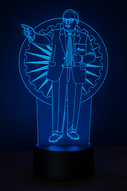 Dr. Babasaheb Ambedkar Multicolor 3D LED Illusion Lamp – Glow X Art