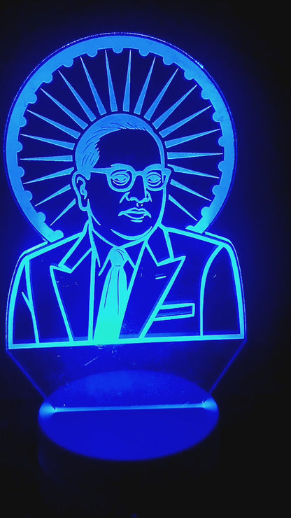 Dr. B. R. Ambedkar Multicolor 3D LED Illusion Lamp – Glow X Art