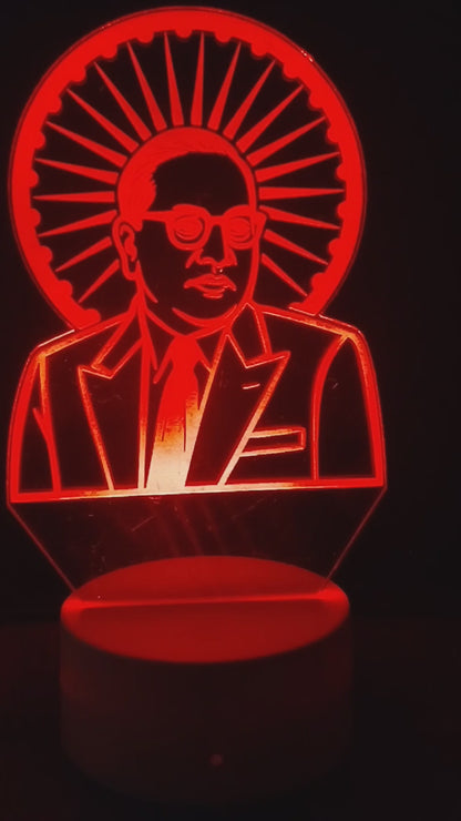 Dr. B. R. Ambedkar Multicolor 3D LED Illusion Lamp – Glow X Art