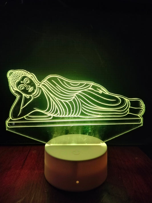 3D LED lamp of Reclining Buddha glowing in peace

Glowing acrylic illusion light of resting Buddha

Spiritual Reclining Buddha LED lamp with calm effect

Peaceful 3D illusion lamp of Buddha in resting pose

