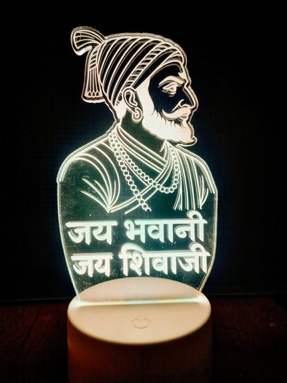 Customer photo of Shivaji Maharaj LED lamp at home

User-submitted image of Shivaji 3D illusion lamp

Happy buyer review showing Shivaji LED light

Customer showcase of spiritual LED lamp
